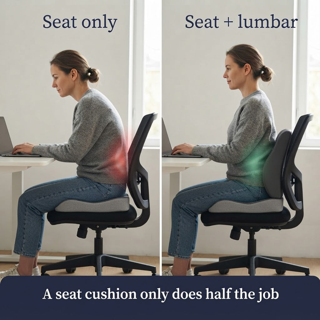 Dezah Memory Foam Seat Cushion with Tailbone Cutout