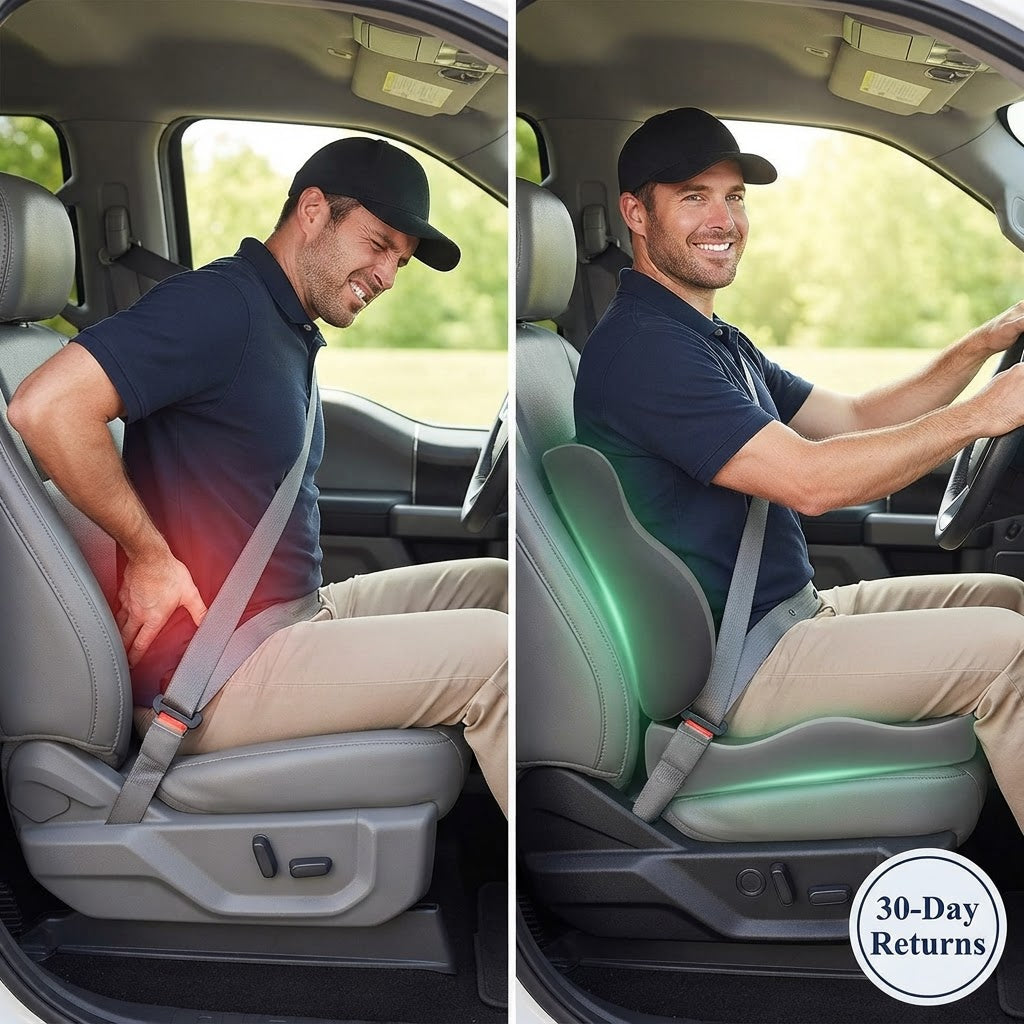 Dezah Memory Foam Seat Cushion with Tailbone Cutout