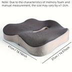 Dezah Memory Foam Seat Cushion with Tailbone Cutout