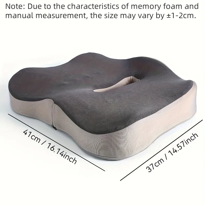 Dezah Memory Foam Seat Cushion with Tailbone Cutout